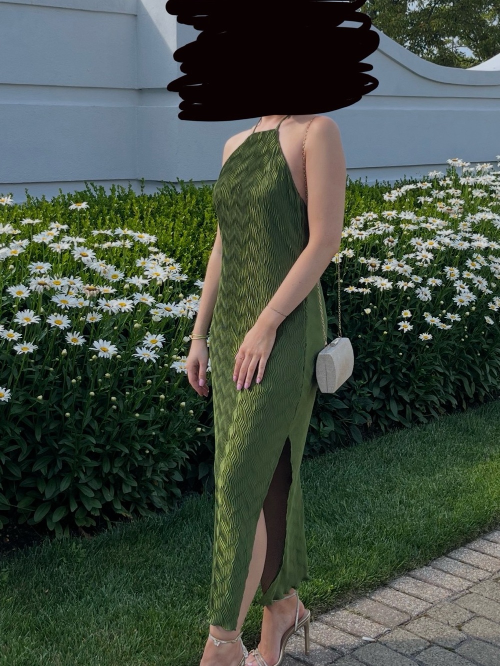 House of Harlow 1960 x Revolve Frederick Olive Green Halter Dress